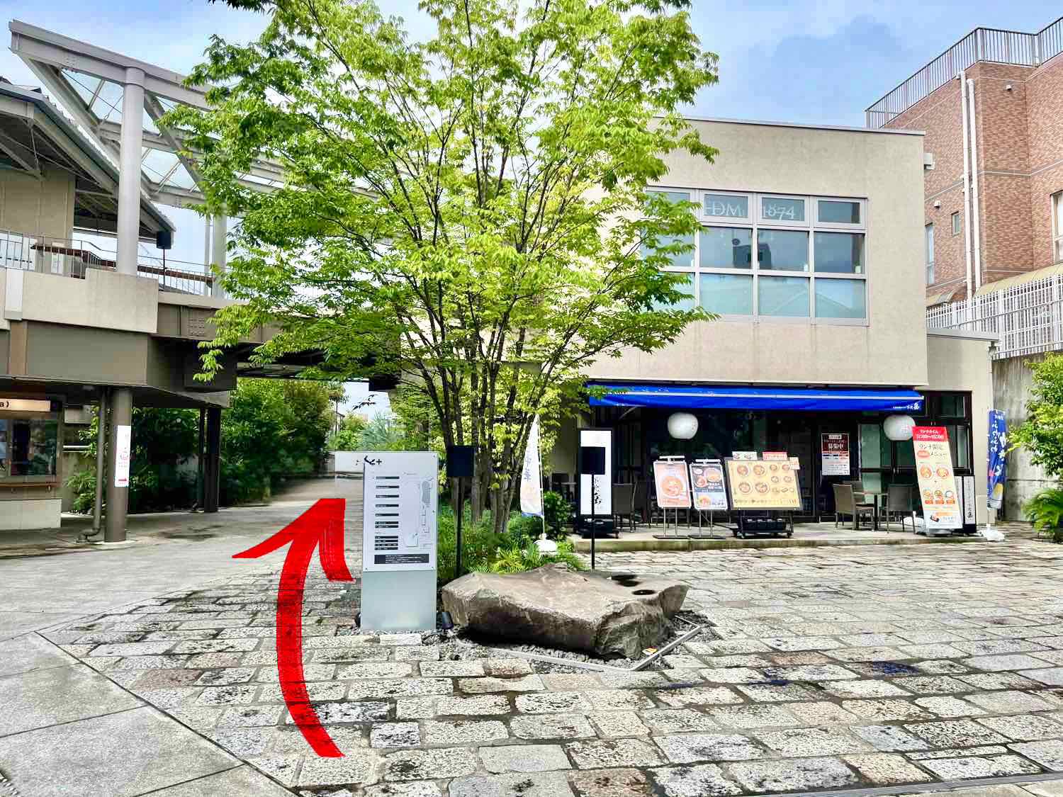 下北沢駅南西口の改札を出たところ